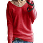 Oversize Sweater Women V-Neck Wool Autumn Winter Long Sweater