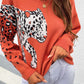 Leopard Graphic Pullover Sweater