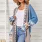 Bohemian Open Front Dropped Shoulder Cardigan