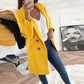 Medium long button wool coat