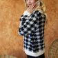 Davi & Dani Houndstooth Button Down Cardigan