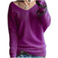 Oversize Sweater Women V-Neck Wool Autumn Winter Long Sweater