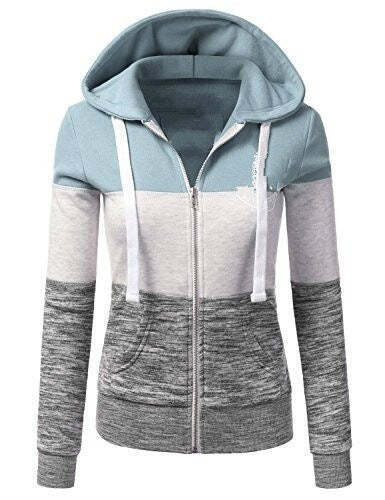 Colorblock Hooded Pullover Sweatshirt