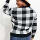 Heimish Plaid and Personality Full Size V-Neck Sweater