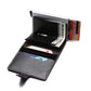 RFID Anti-theft Men Vintage Wallet Aluminum Metal Purse Leather Cover