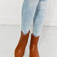 MMShoes Watertower Town Faux Leather Western Ankle Boots in Ochre