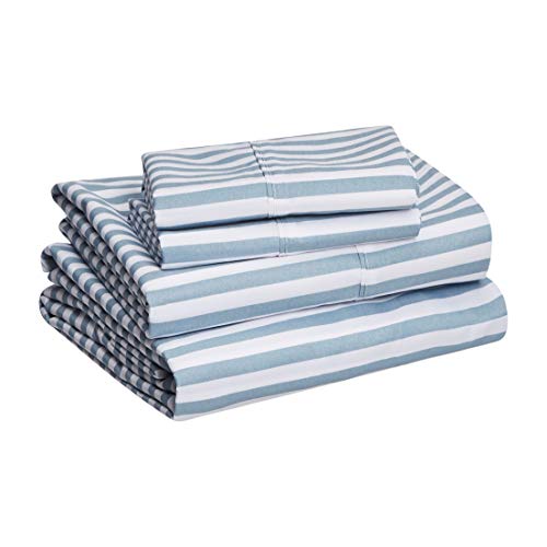 AmazonBasics Light-Weight Microfiber Sheet Set - Full, Black