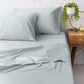 Welhome Soft Finish 100% Cotton Percale Sheet | 4 Piece Set | Full Size | White |