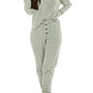 PRETTYGARDEN Women's 2 Piece Waffle Knit Lounge Outfit Long Sleeve Henley Top and Sweatpants Set Tracksuit