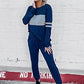 PRETTYGARDEN Women's Color Block 2 Piece Tracksuit Crewneck Long Sleeve Tops Long Sweatpants Outfits Lounge Sets