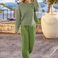 PRETTYGARDEN Women's 2 Piece Tracksuit Outfit Long Sleeve Pullover Top High Waisted Sweatpants with Pockets (Dark Green,Small)