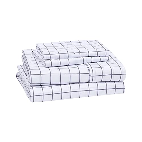 AmazonBasics Light-Weight Microfiber Sheet Set - Full, Black