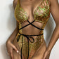 Women's Bikini One Piece Swimsuit Strappy Lace Up Swimwear Bathing Suit