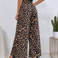 Printed Elastic Waist Wide Leg Pants