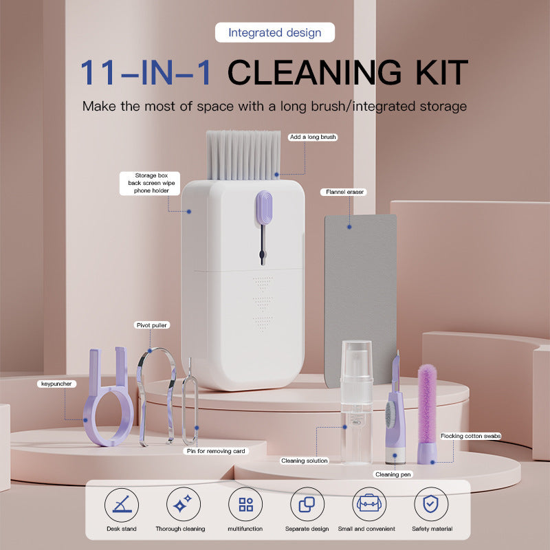 Portable 11 In 1 Multifunctional Cleaning Kit Computer Keyboard Cleaner