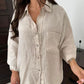 Casual Linen With Pocket Shirt Pants Suits