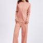 Basic Bae Rolled Round Neck Top and Pants Sweater Set