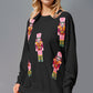 Double Take Sequin Nutcracker Round Neck Long Sleeve Sweatshirt