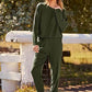 PRETTYGARDEN Women's 2023 Fall Fashion Outfits 2 Piece Sweatsuit Solid Color Long Sleeve Pullover Long Pants (Khaki,XX-Large)