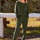 PRETTYGARDEN Women's 2023 Fall Fashion Outfits 2 Piece Sweatsuit Solid Color Long Sleeve Pullover Long Pants (Khaki,XX-Large)