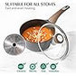 SENSARTE 14 Pcs Nonstick Cookware Sets, Pots and Pans Set with Glass Lids