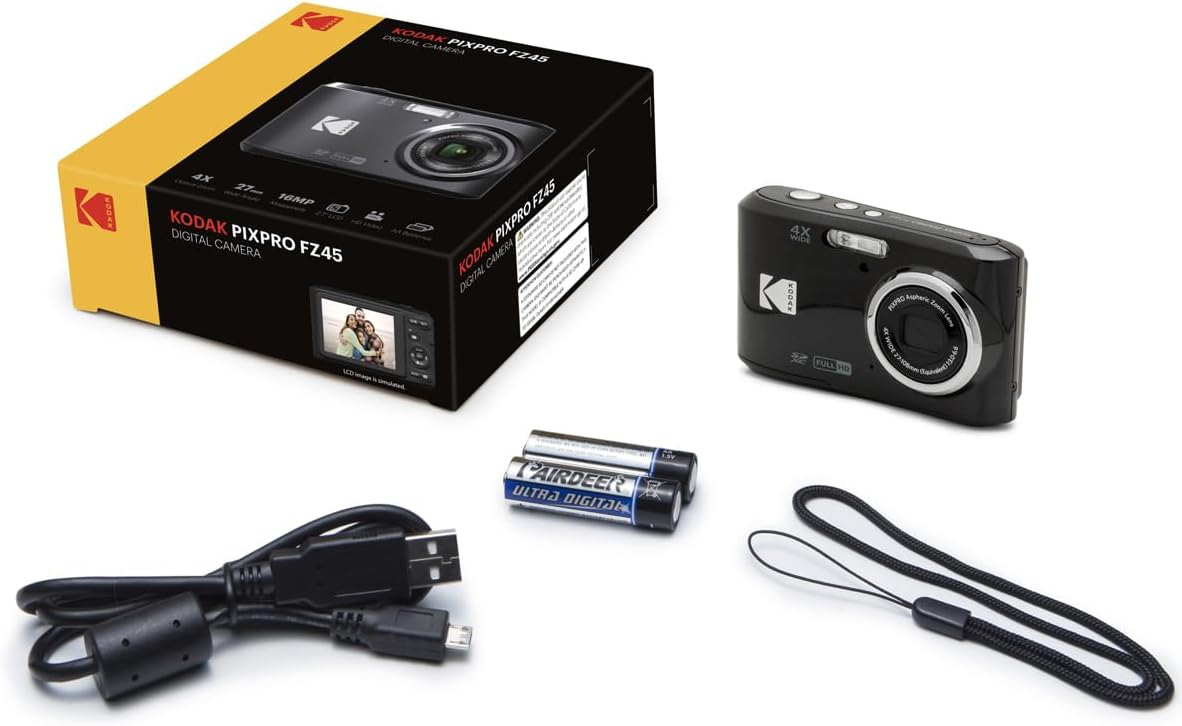 KODAK PIXPRO Friendly Zoom FZ45-BK 16MP Digital Camera