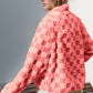 Double Take Checkered Long Sleeve Fuzzy Jacket