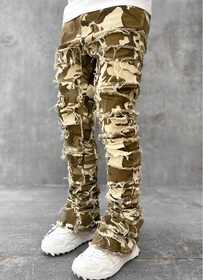 Men Trousers Individual Patched Pants