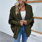 New Loose Knitted Sweater Solid Color Bat Sleeve Large Lapel Cardigan