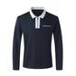 2024 Autumn Mens Long Sleeve Zipper Polo Shirts