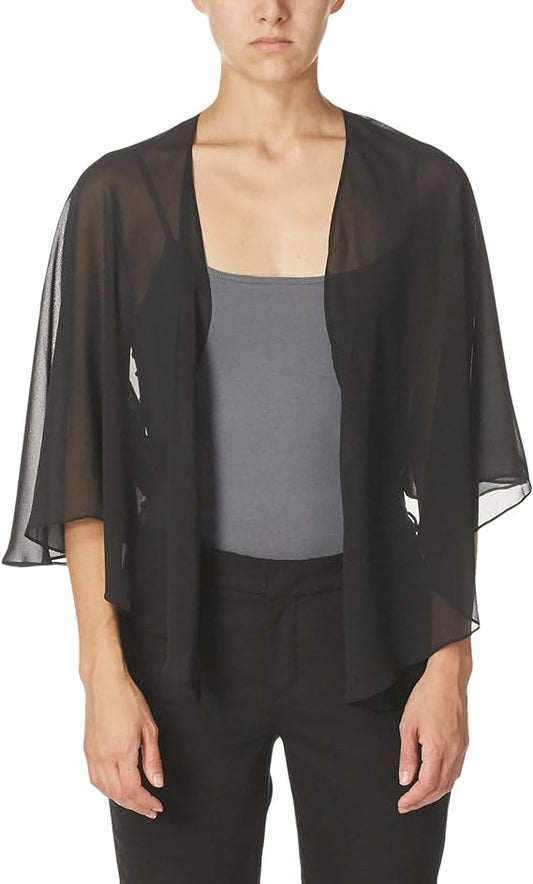 S.L. Fashions Women's Poly Chiffon Shrug Jacket