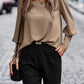 European And American Long Sleeve Button Solid Color Casual Shirt