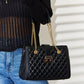 David Jones Quilted PU Leather Handbag