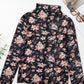 Floral Mock Neck Long Sleeve Blouse