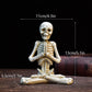 Halloween Horror Desktop Decoration Resin Ornaments Feature Modeling Yoga Skull Skeleton