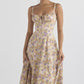 New Women's Floral Print Dress With Straps