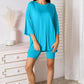 Basic Bae Full Size Soft Rayon Three-Quarter Sleeve Top and Shorts Set