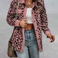 Leopard Print Shirt Coat Fashion Button Long Sleeve Jacket Women