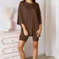 Basic Bae Full Size Soft Rayon Three-Quarter Sleeve Top and Shorts Set