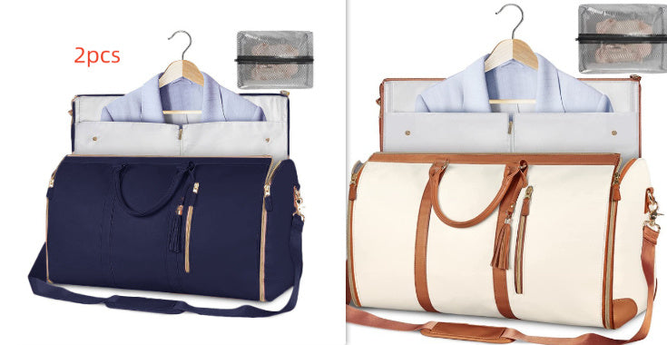 Large Capacity Travel Duffle Bag Women's Handbag Folding Suit