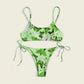 Summer Flowers Print Bikini Sexy Beach Swimming Suit