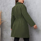 Honey Plus Size Lapel Collar Roll-Tab Sleeve Trench Coat