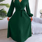 Fashion Elegant Cross Pleated Maxi Dress