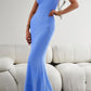 Devine Round Neck Sleeveless Maxi Fishtail Dress