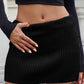 Ribbed Mini Sweater Skirt