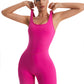 Square Collar Sleeveless Backless Yoga Jumpsuit