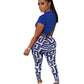 Fashion Printed Trousers Short Sleeve Two-piece Set