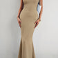 Devine Round Neck Sleeveless Maxi Fishtail Dress