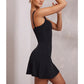 Sexy Sling Backless Dress Women Solid Color Spaghetti Strap Hip Wrap Short Dress