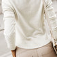 Decorative Button Round Neck Sweater